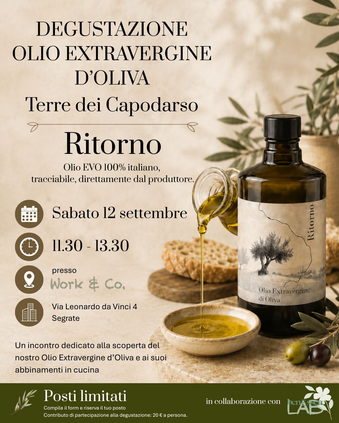 Degustazione Olio EVO 100% Italiano
